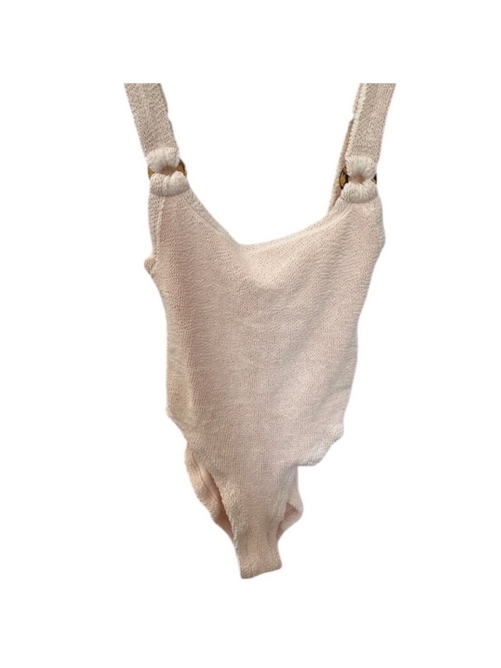 HUNZA G Isolde Domino High-Leg One-Piece Swimsuit Ivory Blush
OS NWOT - Picture 9 of 10
